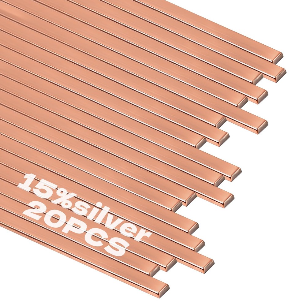 20 Sticks Brazing Rods BCuP-5 15% Silver Solder Copper Phosphor Bronze