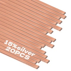 20 Sticks Brazing Rods BCuP-5 15% Silver Solder Copper Phosphor Bronze
