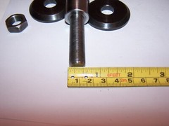 Motor Arbor 3 1/2” Length, 1 7/8″ Treads, 1/2″x 20TPI Threads, Adapter, #P452