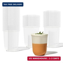 TOSSWARE NATURAL Arc – Plant Based Clear Cold Cups 16 oz – Plastic Alternative f