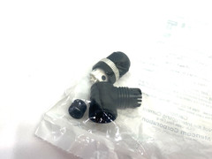 Mencom MDC-4MP-FW09-R Cable Connector M12 Plug, 4 Pole, Male Right Angle, PG 9