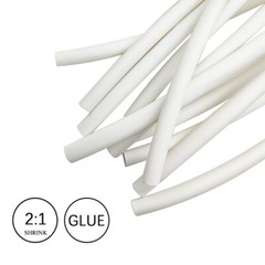 2:1 Heat Shrink Tubing Tube White & Yellow Glue Waterproof Dual Wall Wires Wrap