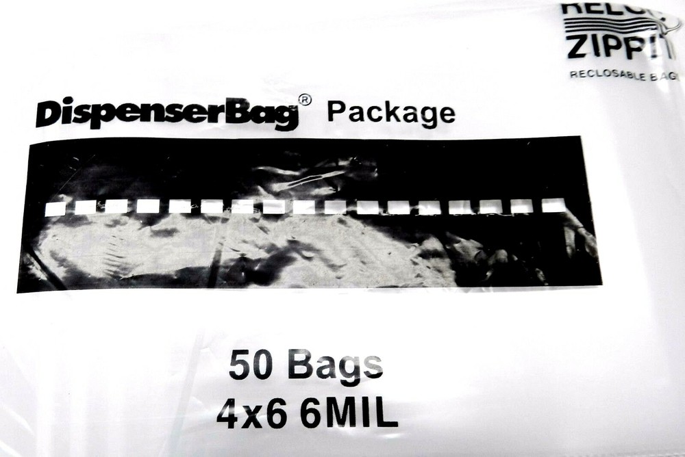 50 RELOC Zippit Bags 4×6 6mil Heavy Duty Thick Strong Reclosable Clear 4″ x 6″