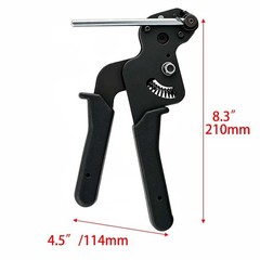 Stainless Steel Cable Tie Gun Set – Heavy Duty Metal Zip Tie Tool Kit 200PC Ties