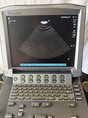 SonoSite M-Turbo Ultrasound System (2014) With 2 Transducer Probe & Rolling Car