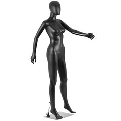 70″Female Mannequin Full Body Realistic Display Head Turns Dress Form Base Black