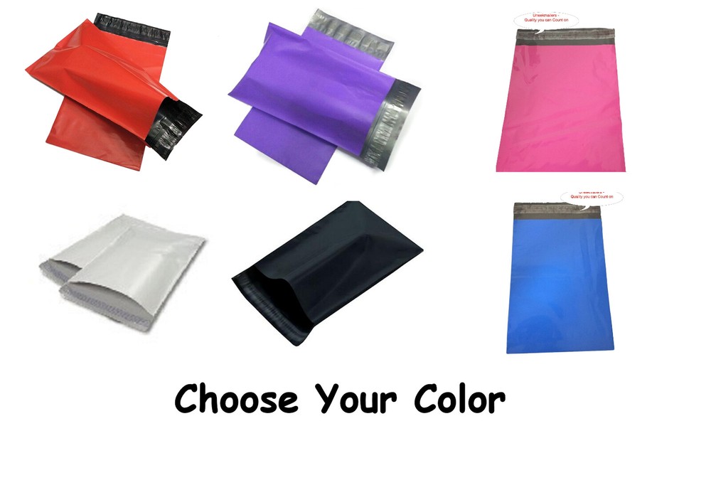 24×24 Poly Mailers Shipping White Black Blue Pink Purple Red FREE 2 DAY SHIPPING