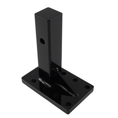 Black Powder Coated Pintle Hitch Bracket 3-Position for 2″ Receiver 20000 lbs