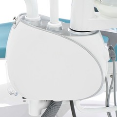 Dental Unit Chair Ergonomic DC Motor Computer Controlled Hard Leather with Stool