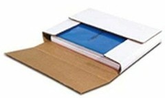 50 Small Book Bookfolds10.25×8.25×1.25 White Multi Depth Corrugated Box Mailer
