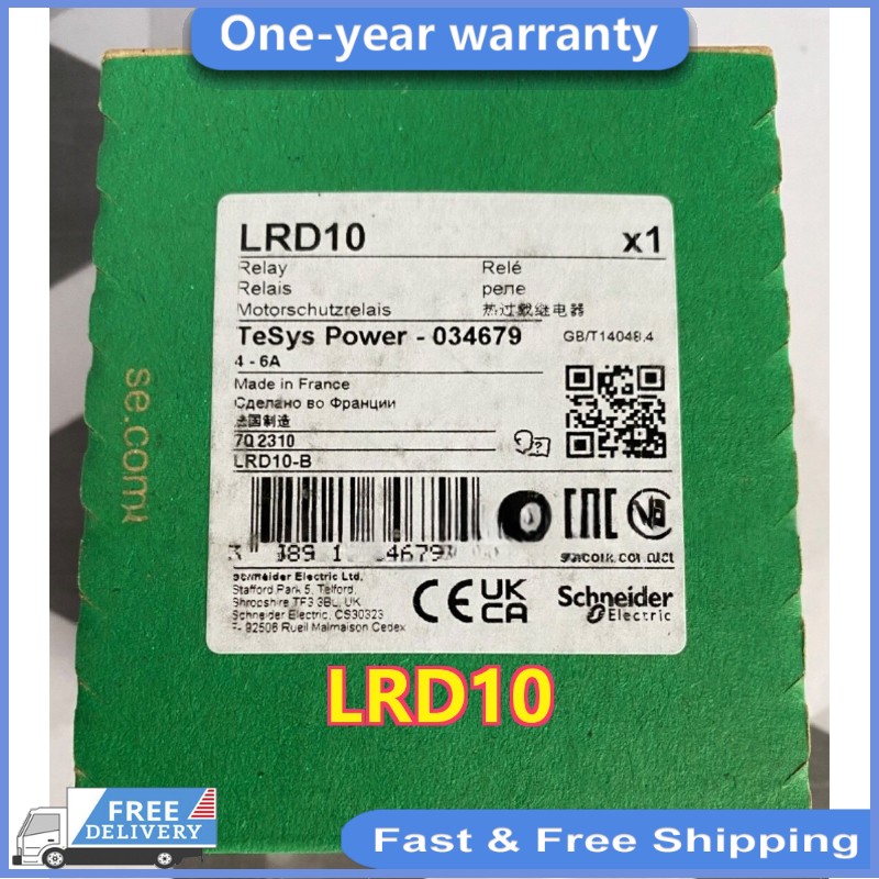 LRD10 1PCS Brand New Schneider Electric Overload Relay Warranty 12 months