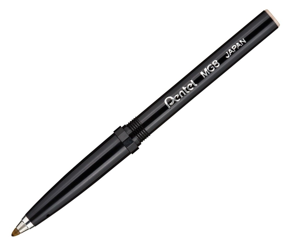 MG8-A Pentel Slim Rolling Writer Refill Cartridge, Black Ink, Pack of 1
