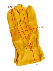 Leather Work Glove All Purpose Wells Lamont 1209XL Premium Genuine Cowhide SZ 10