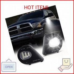 Gempro 2Pcs LED Side Mirror Puddle Light Lamps Assembly for 2010-2019 Dodge Ram