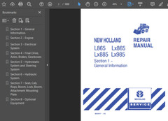 NEW HOLLAND LX865 SKID STEER LOADER MANUAL SERVICE REPAIR SHOP PDF USB