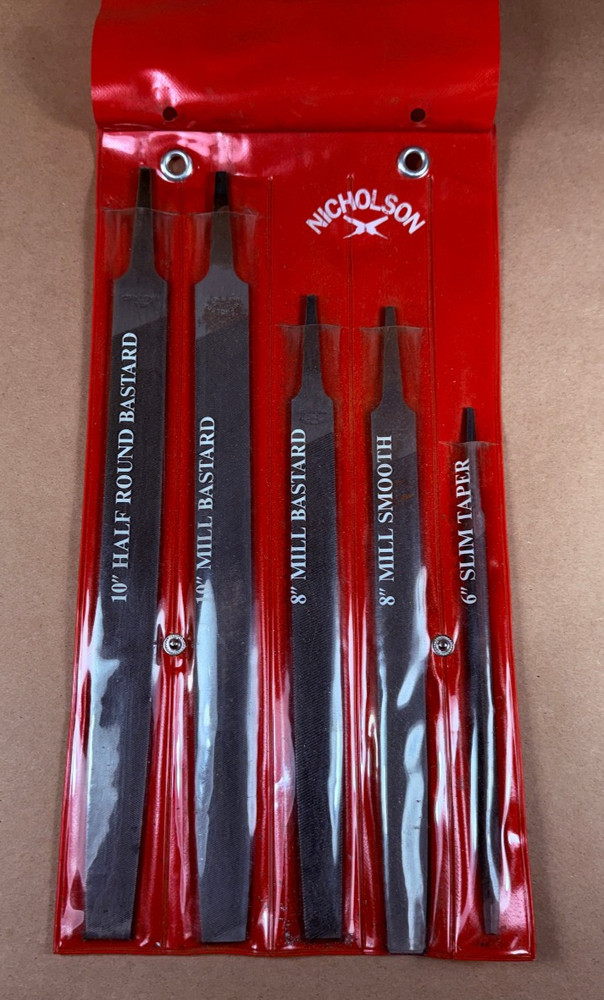 Used – Read – Nicholson Apex 5 Piece General Purpose File Set 6″, 8″, 10″ 22040