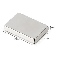 30mm x 20mm x 5mm N38 Thin Strong Rare Earth Neodymium Craft Fridge Magnet Block