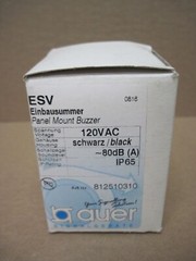 AUER 812510310 Black ESV Panel Mount Buzzer 120Vac IP65 80dB