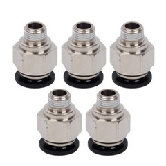 Pneumatic 3/8″ OD Tube x 1/4 NPT Male Connector Air Push to Connect Fitting 5Pcs