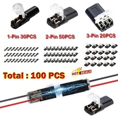 500Pcs 1/2/3 Pin Electrical Wire Connectors Kit Quick Splice Wire Connectors