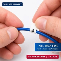 Premium Wire Marker Book Numbered 1-45 for Cable Management, Vinyl-Coated, High-