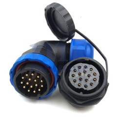 SD28 2-26Pin Elbow Panel Mount Bulkhead Plug + Socket,Automotive Cable Connector