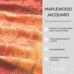 Elrene Home Fashions Maplewood Jacquard Fall/Harvest Thanksgiving Woven Cotton