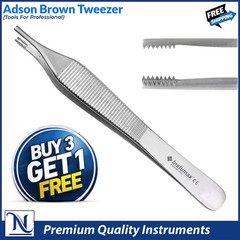 Dental Adson Brown Straight Thumb Tweezers Tissue Forceps Surgical Instruments