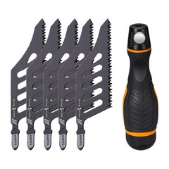 5x Flush Cutting Jigsaw Blade Irregular Curve Saw Blade with Handle for Wood US#