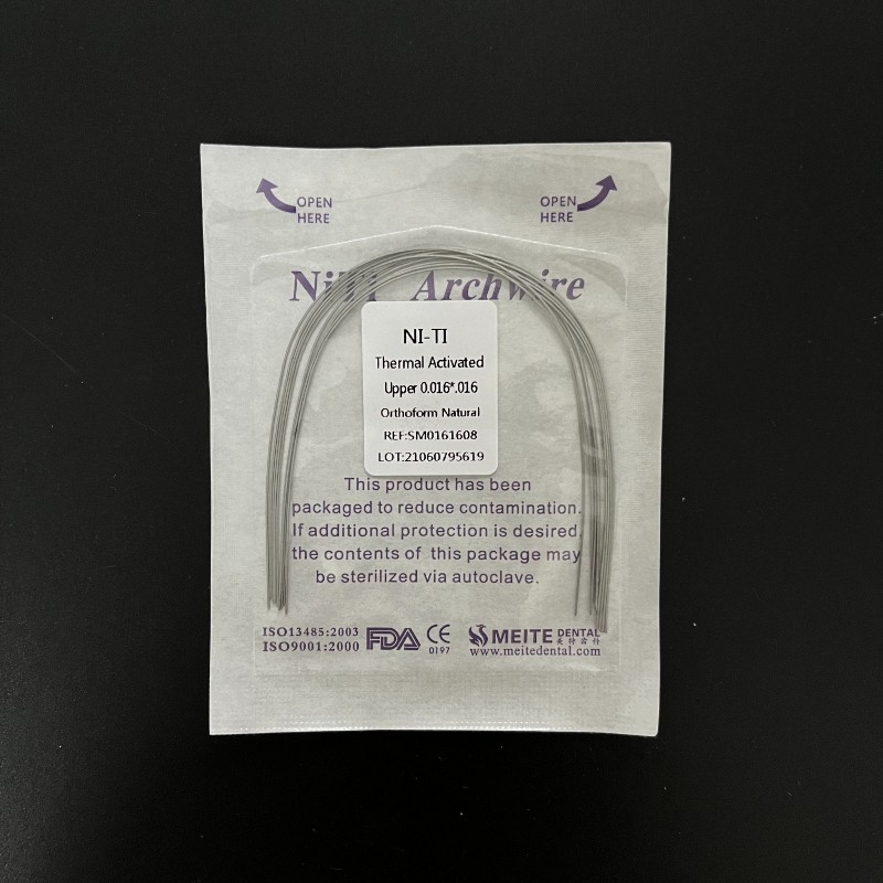 20Packs Dental Orthodontic Thermal Activated Niti Arch Wires Rectangular Natural