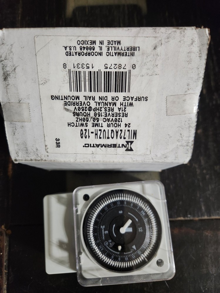MIL72ASTUZH-120 Intermatic 120V 24Hrtimer 48Progdin/Surf OEM MIL72ASTUZH-120 NIB