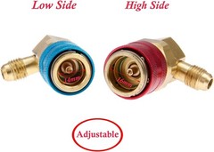 Manifold Adapter Set AC Quick Coupler 1/4″ SAE R134A High Low Side