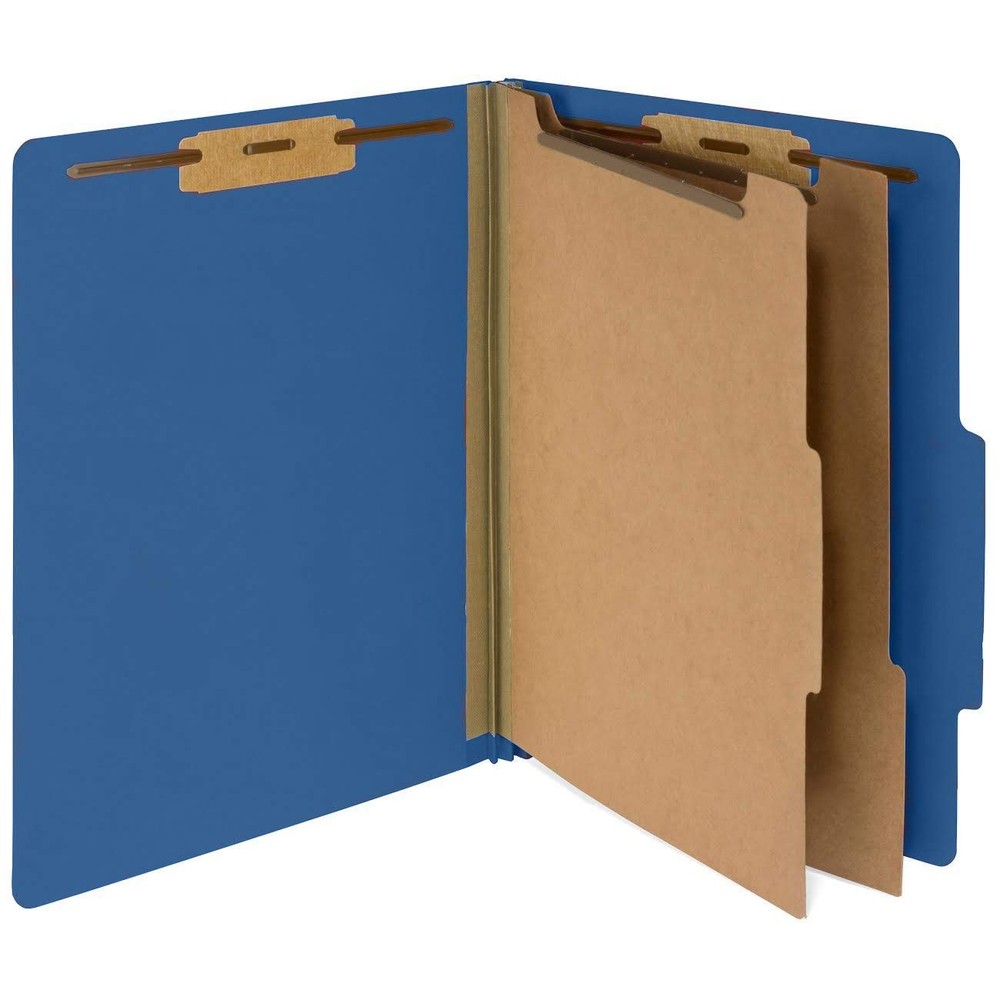 10 Blue Classification Folders with Dividers – Employee Personnel File Folder…