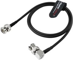 Ultra-Soft 12G SDI Cable BNC to Right Angle 50cm 19in 75 Ohm Shielded Cable