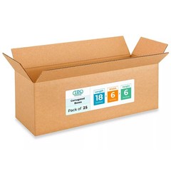 Long Moving & Shipping Boxes 18″L x 6″W x 6″H (25-Pack) – Extra Strength 200 …