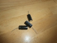 LOT/5 RADIAL CAPACITOR 22 UF 160 V, 85 DEGREE,22 MFD,NOS