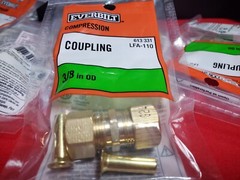 10 Everbilt 3/8″ OD Lead-Free Brass Compression Coupling 613 331 LFA-110 (8.5A3)