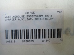 WESTINGHOUSE 293B237A21 KA-4 CARRIER AUXILIARY OTHER RELAY T186588