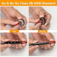 Nut and Bolt Thread Checker Kit 66Piece SAE Metric Thread Gauge Precision-Cut