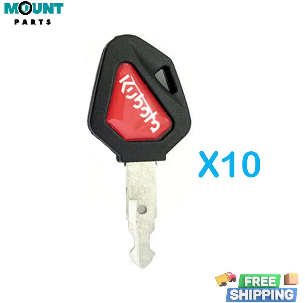 10 For Kubota Ignition Keys 459A Excavator Backhoe Skid Steer Track Loader