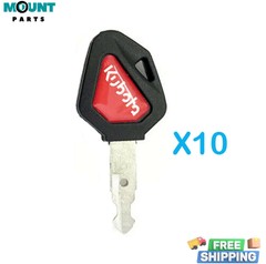 10 For Kubota Ignition Keys 459A Excavator Backhoe Skid Steer Track Loader