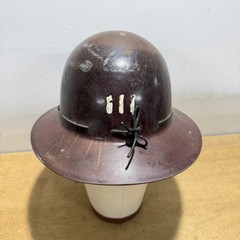 Vintage MSA Skullgard Fiberglass Full Brim Hard Hat Miner Safety Helmet Brown