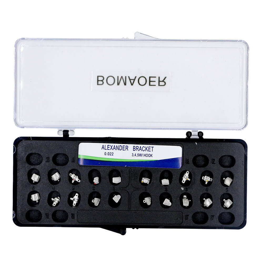 Alexander Orthodontic Brackets Brace, Roth .022 Slot 3-4-5 Hooks, 20 PCS/Kit