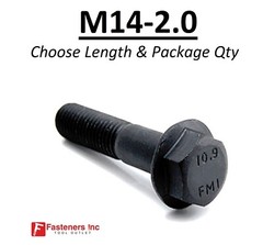 (Choose Length & Qty’s) M14-2.0 Grade 10.9 Metric Flange Bolts Black Phos & Oil