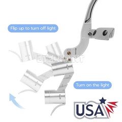 Dental 3.5X Binocular Loupe Headband Magnifier/5/10W LED Headband Headlight Lamp