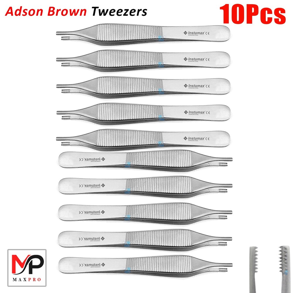 Brown Adson Tweezer for Surgical Medical Dental Precision Pinza Adson Marrón