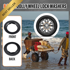 Blulu 8 Pack Dolly Wheel Lock Washers 5/8 Axle Rod Push On Spring Steel Washers