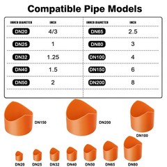 10x 3/4″-8″ Pipe Saddle Cutting Guide Template for Welding Layout Metal PVC Pipe