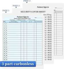 30Packs,Patient Sign in Sheets,HIPAA Compliant,Adhesive Peel-Off Patient Form
