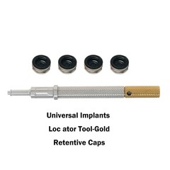 Universal Implant Locator Core Tool Overdenture Metal Housing & Lab Cap Assembly